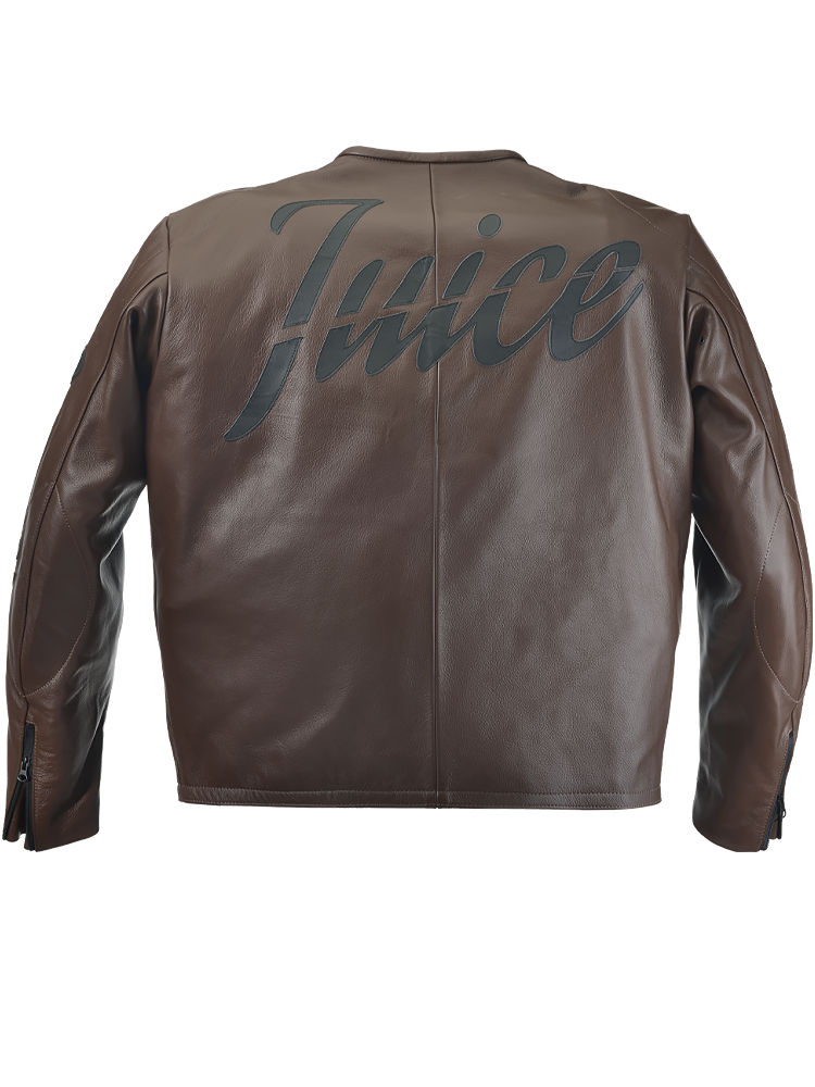 7uice x Vanson Genuine Leather Jacket (Brown)