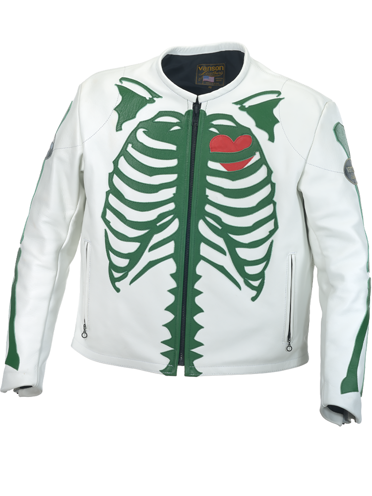 Vanson skeleton 2025 leather jacket