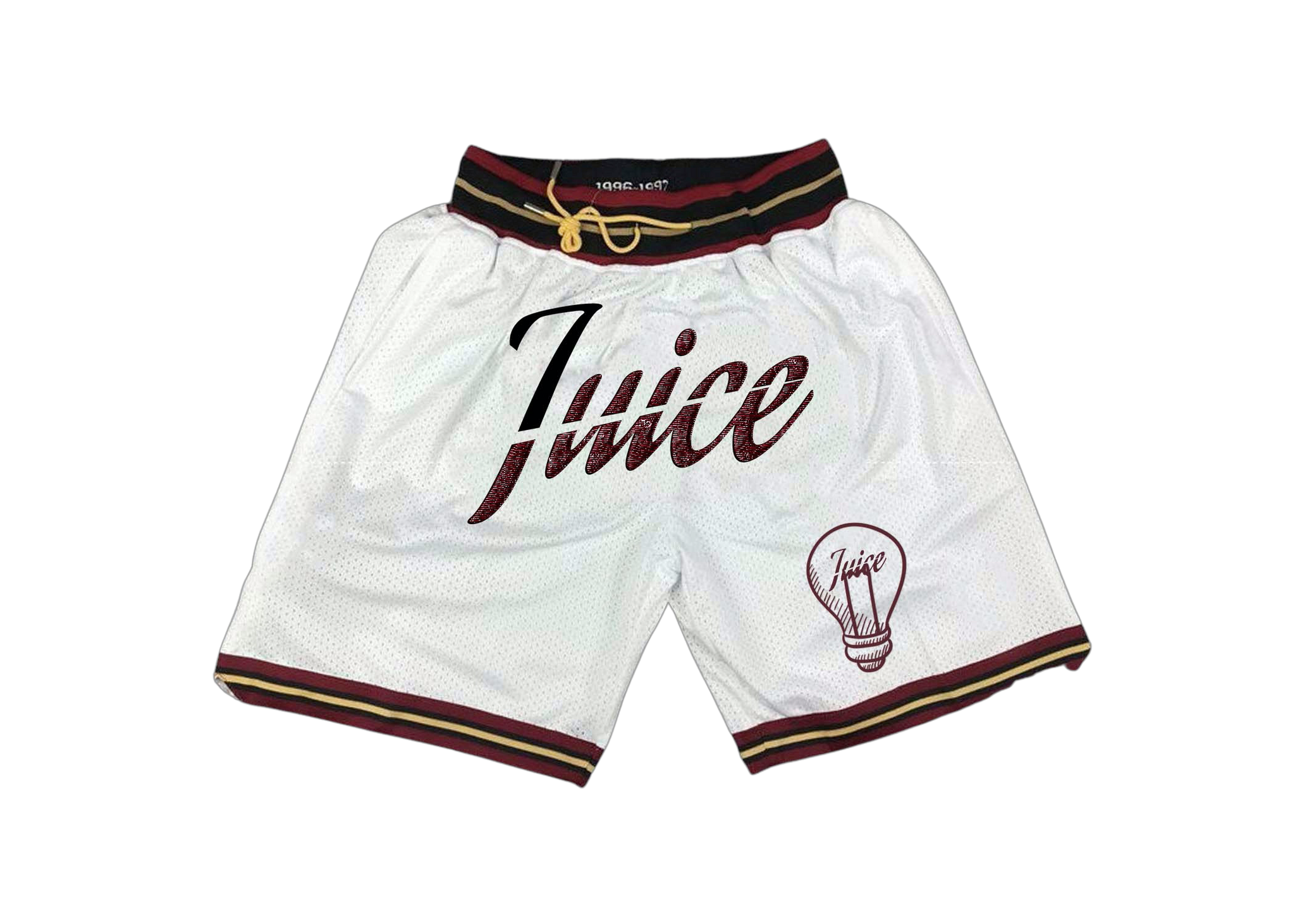 777 7UICE Shorts: Red (Black, White & Silver)